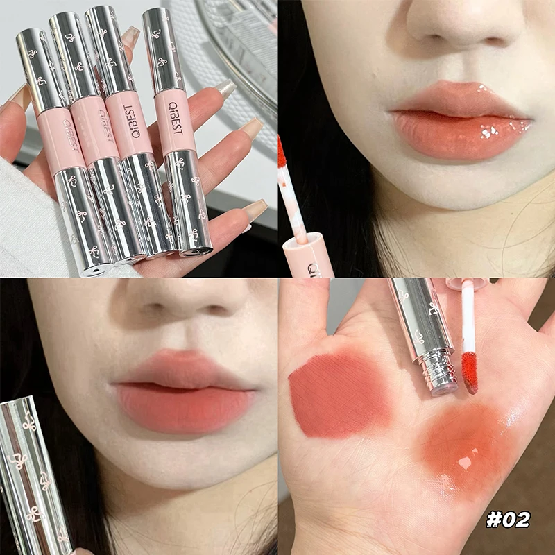 Lip Tint Korean - QIBEST ملمع شفاه مزدوج الأطراف يدوم