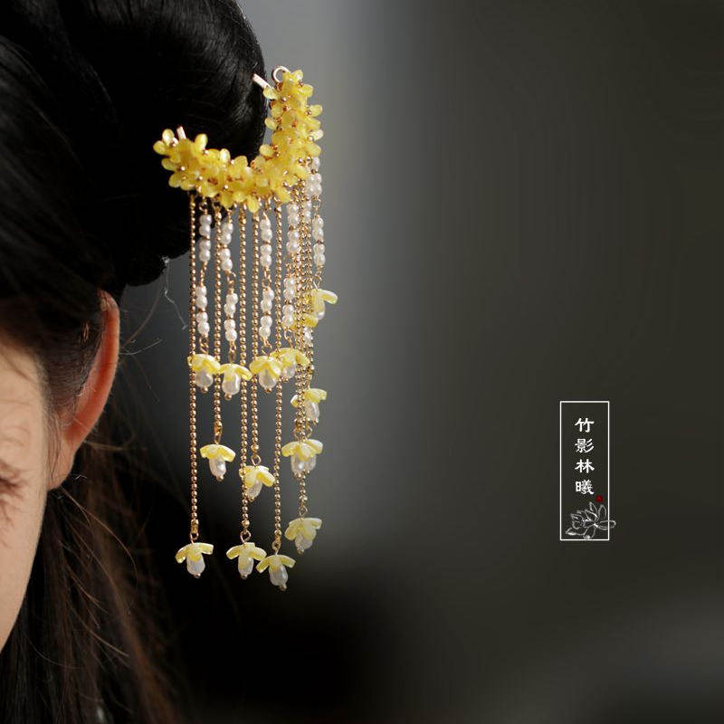 دبوس شعر بنمط عتيق مزين بزهور  - مراجعة Hanbok Hair Pin وسعره