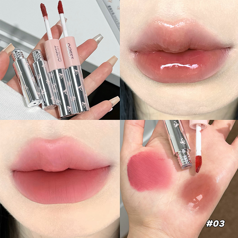 QIBEST ملمع شفاه مزدوج الرأس م - مراجعة Lip Tint Korean وسعره