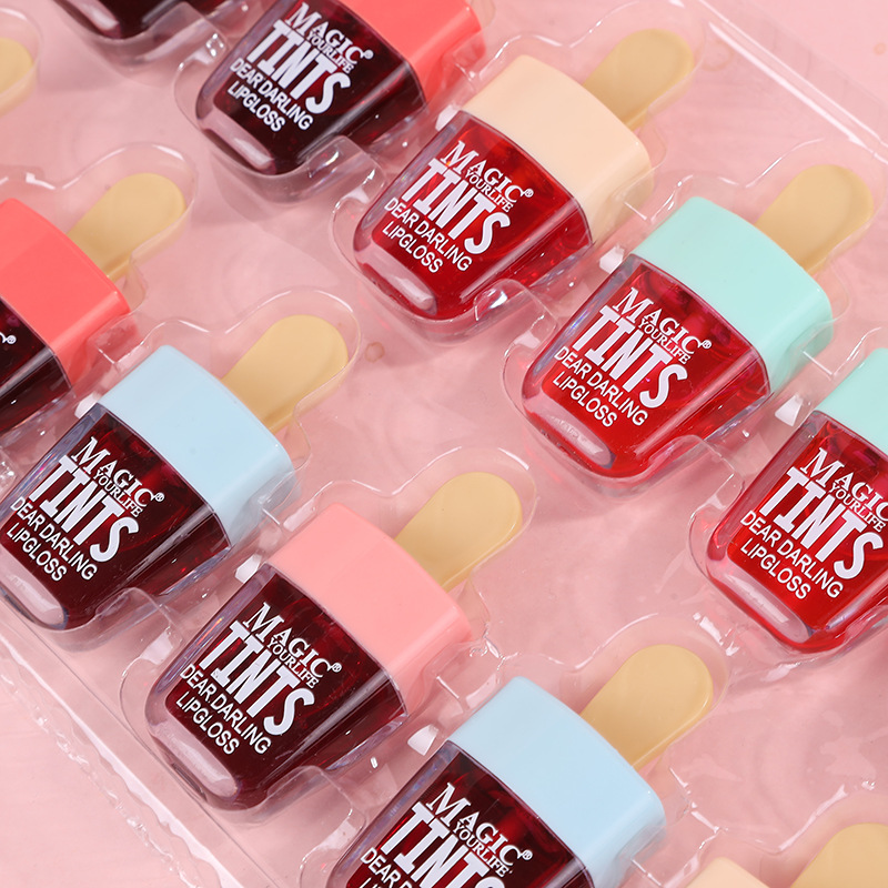 12 قطعة كوريا الفاكهة الشفاه ت - مراجعة Lip Tint Korean وسعره