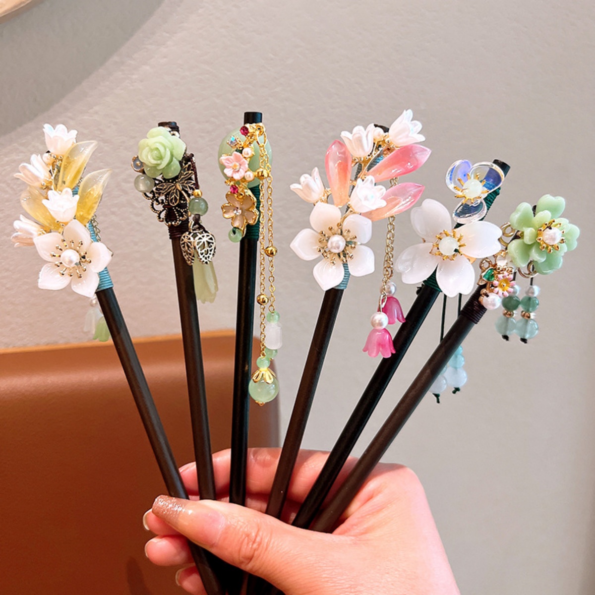رائعة زهرة شرابة دبوس الشعر ال - مراجعة Hanbok Hair Pin وسعره