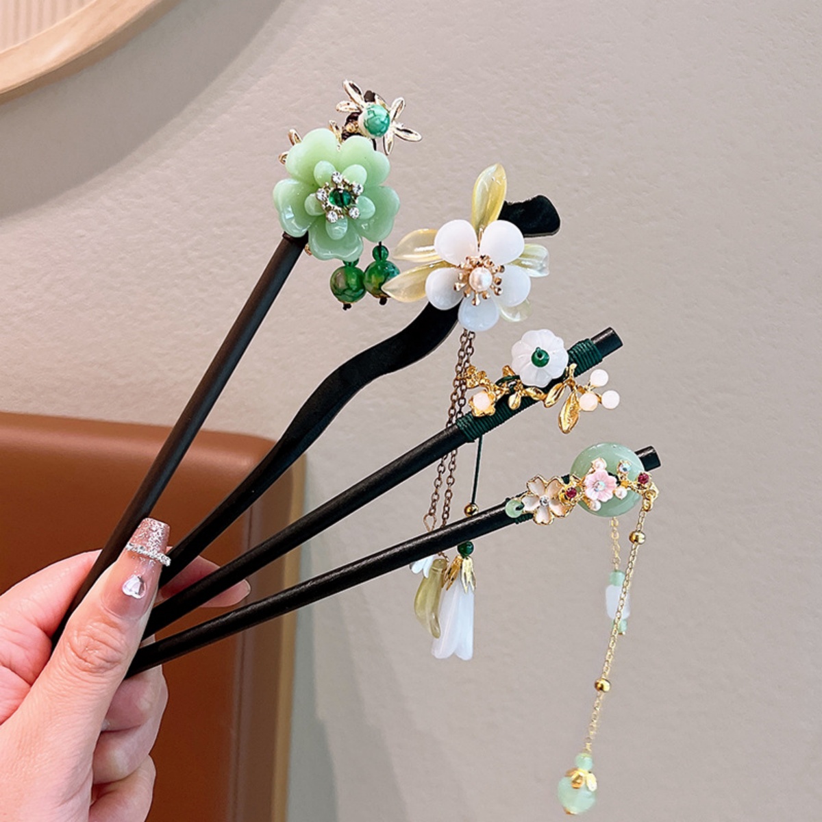 رائعة زهرة شرابة دبوس الشعر ال - مراجعة Hanbok Hair Pin وسعره